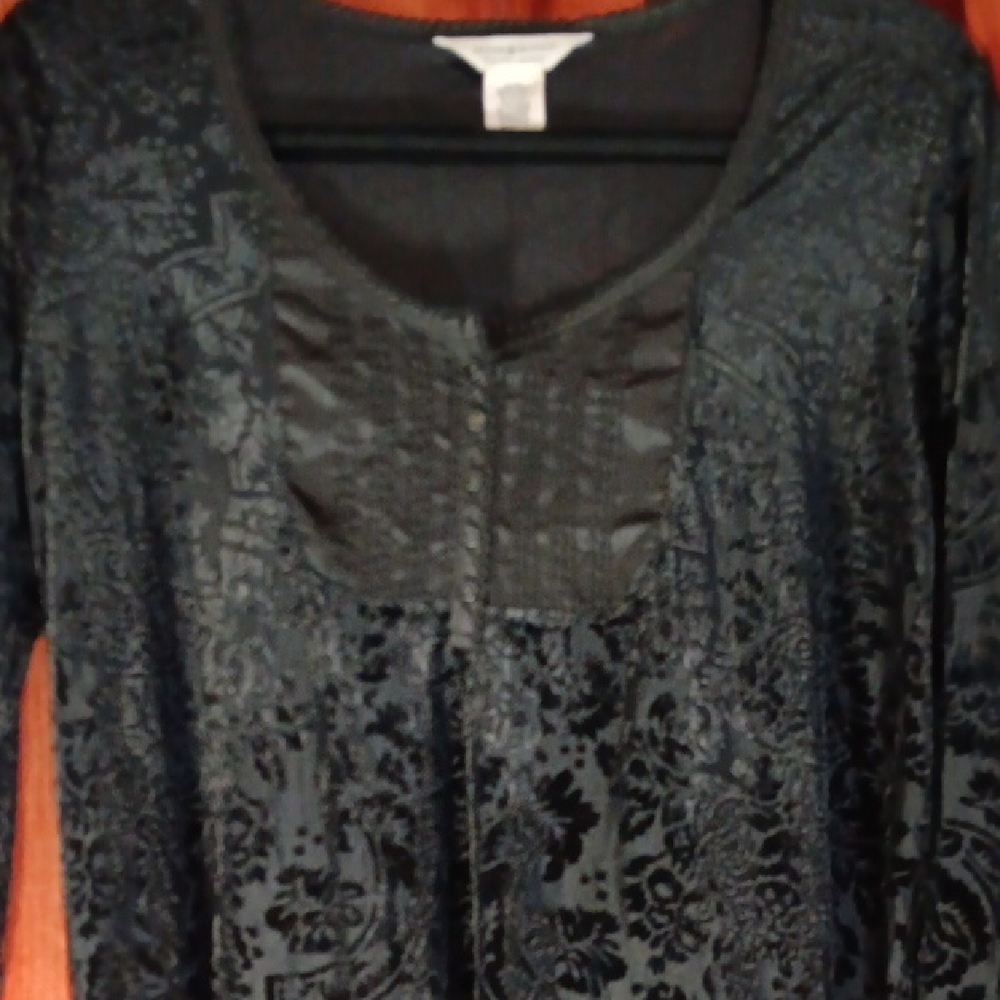 Denim & Supply Ralph Lauren Black Floral Blouse - Picture 3 of 9